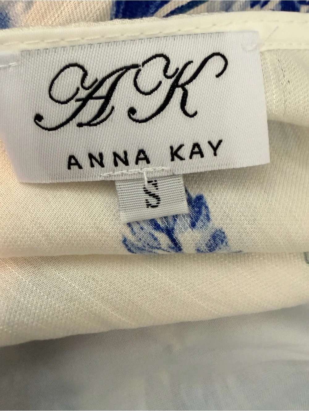 ANNA KAY Oasia Blue and White Floral V-Neck Mini Dress